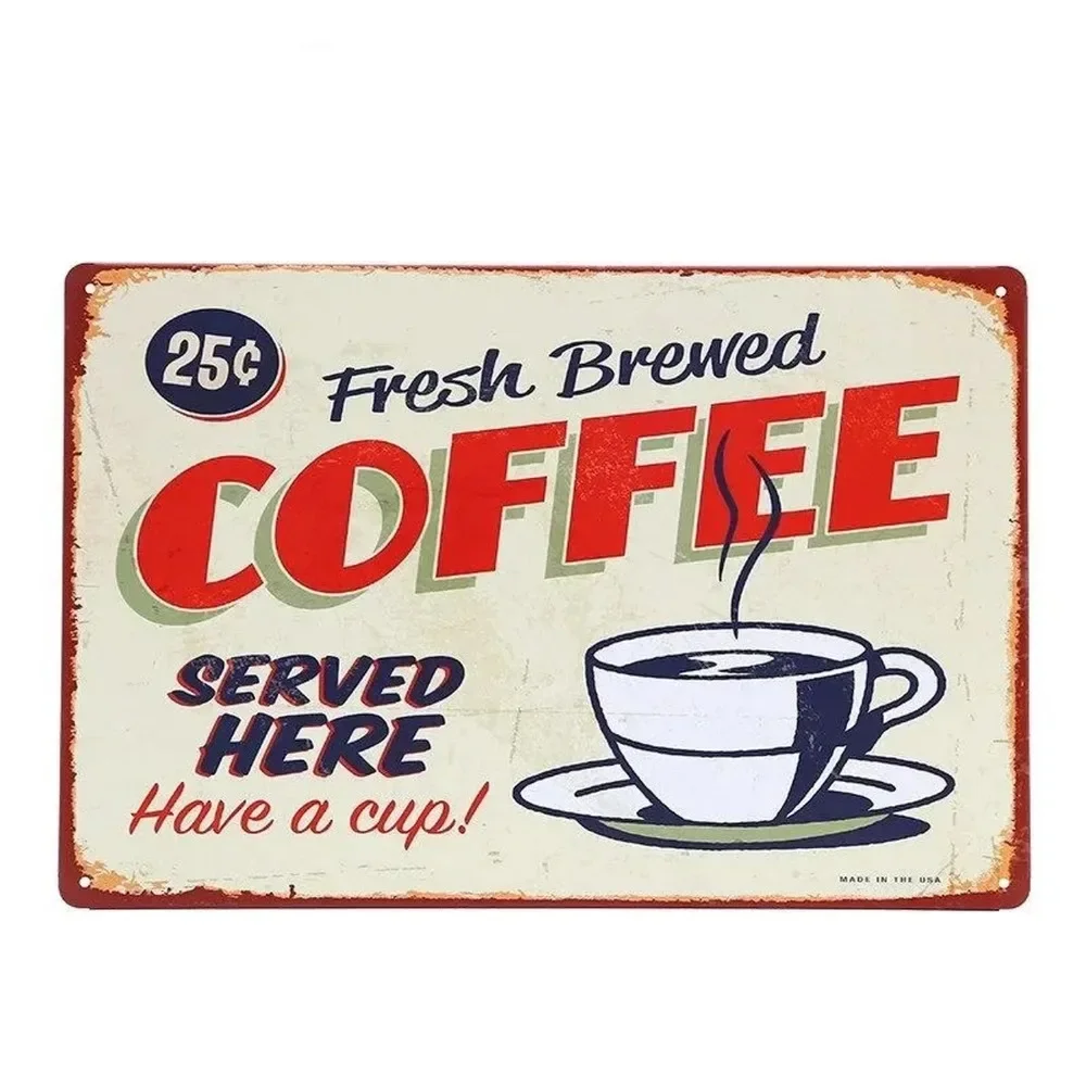 Brass Weight Plate - Plaque Metal Signs Drink Coffee Wall