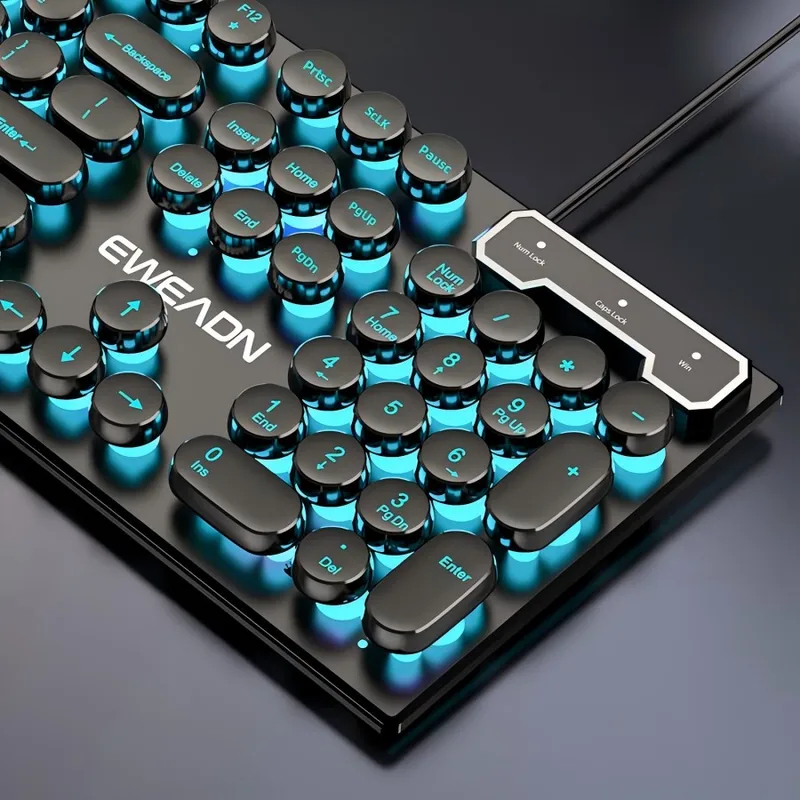 Gaming Keyboard And Mouse - Retro Punk Mechanical Feel Keyboard Mouse