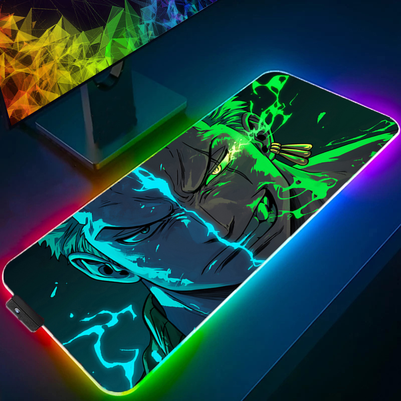 Gaming Keyboard Brands - ONE PIECE Zoro Mouse Pad RGB
