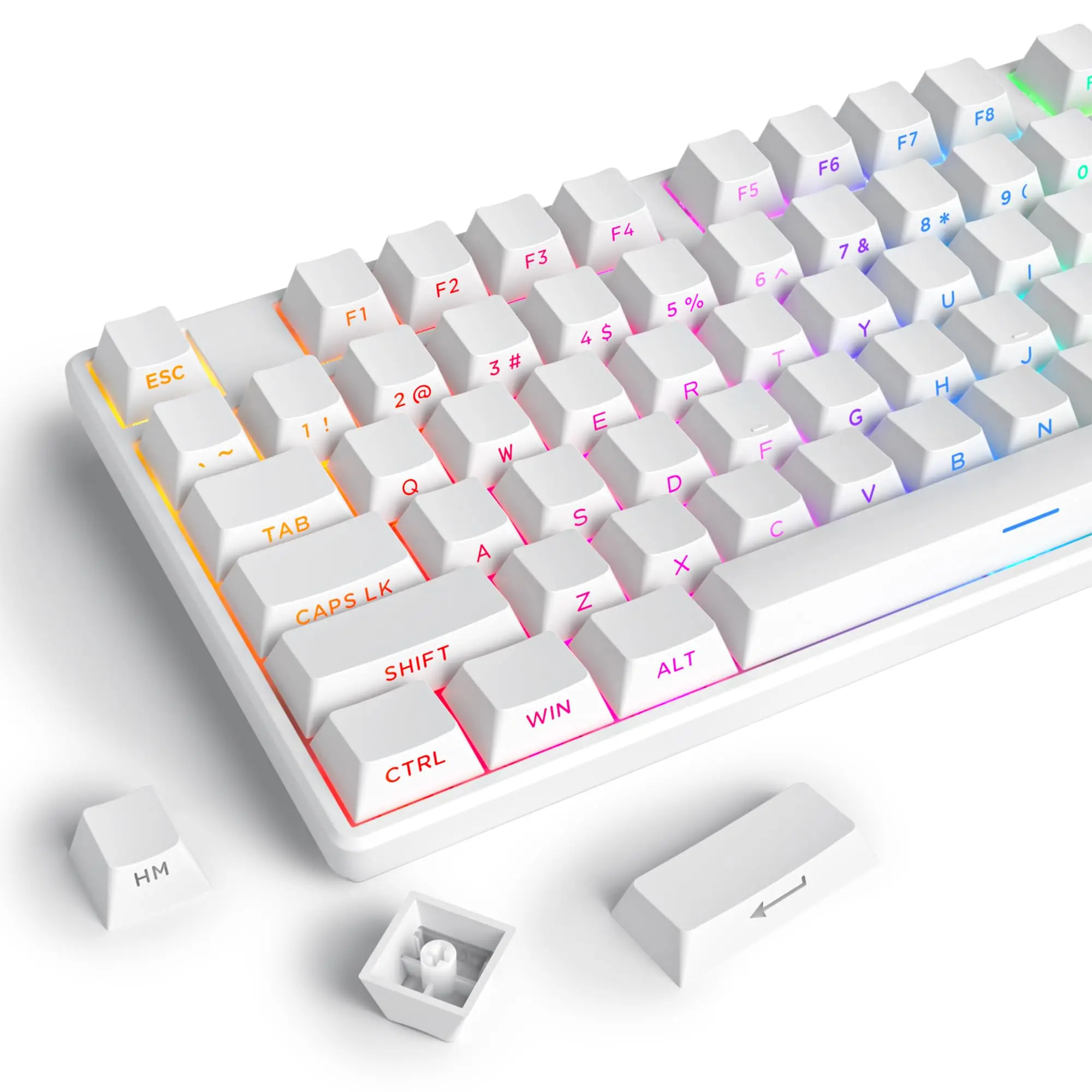 134 Keys Double Shot PBT Keyca - Keyboard Gaming Black recension och pris