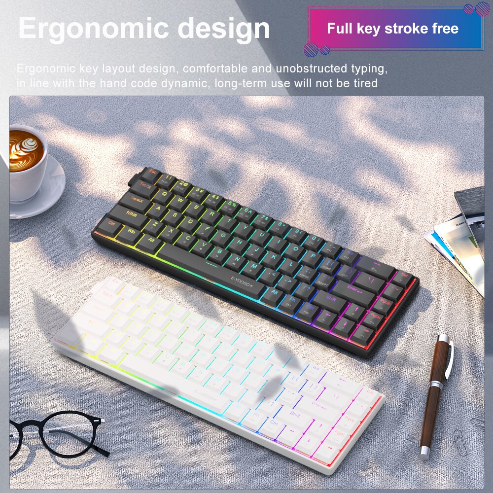 E-YOOSO A68 RGB Mini Slim USB  - Gaming Keyboard Mobile recension och pris