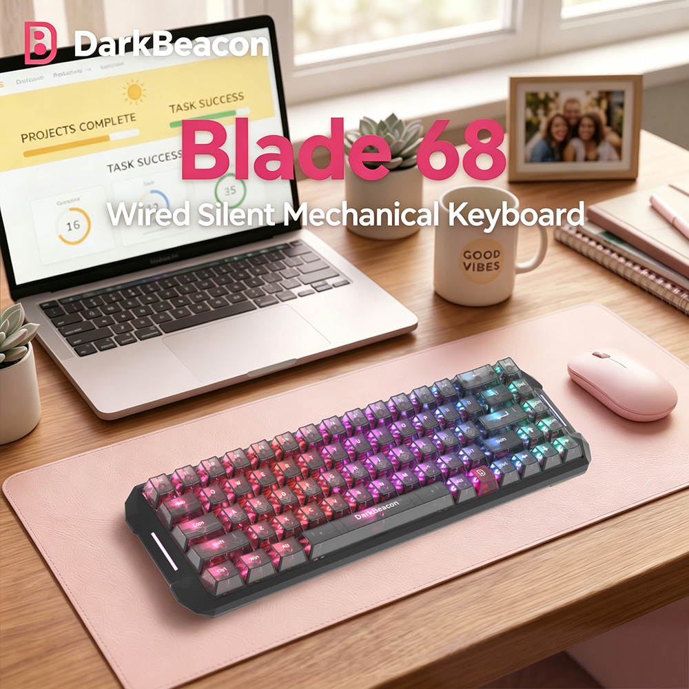 DarkBeacon Blade 68 Wired Sile - Gaming Keyboard That Is Quiet recension och pris