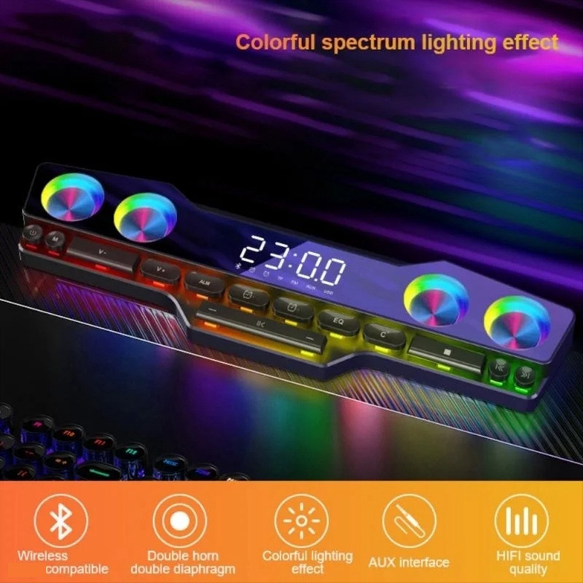 DTC5 V18 Dazzle Colour Speaker - Gaming Keyboard Bluetooth recension och pris