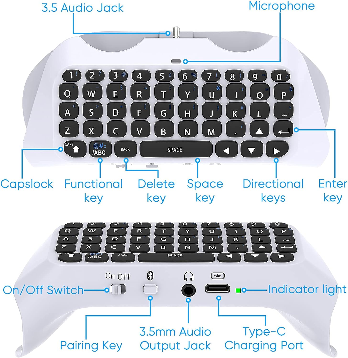 For PS5 Controller, Bluetooth  - Gaming Keyboard Bluetooth recension och pris
