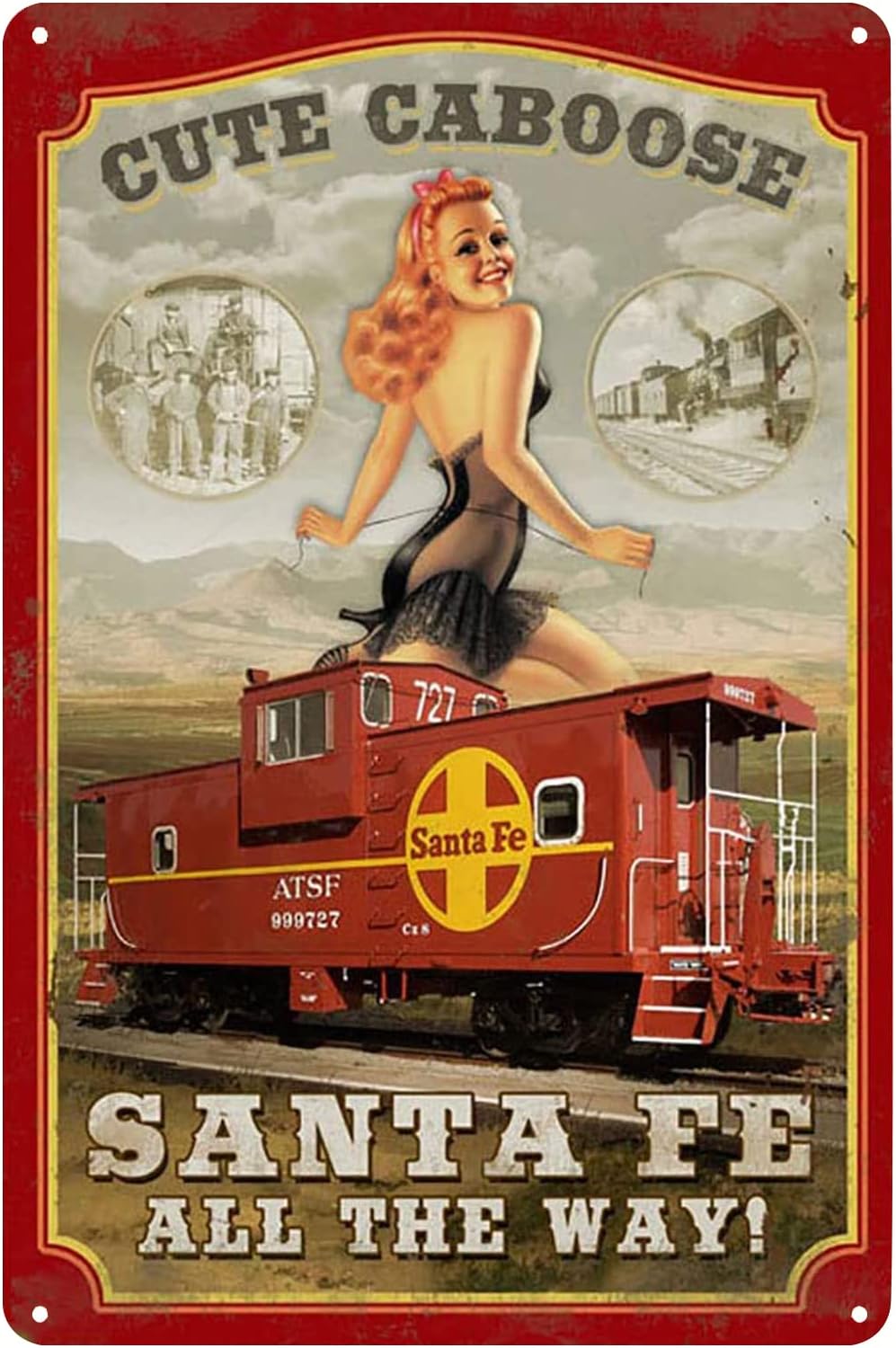 Pinup Girl Railroad Train Post - Brass Weight Plate recension och pris