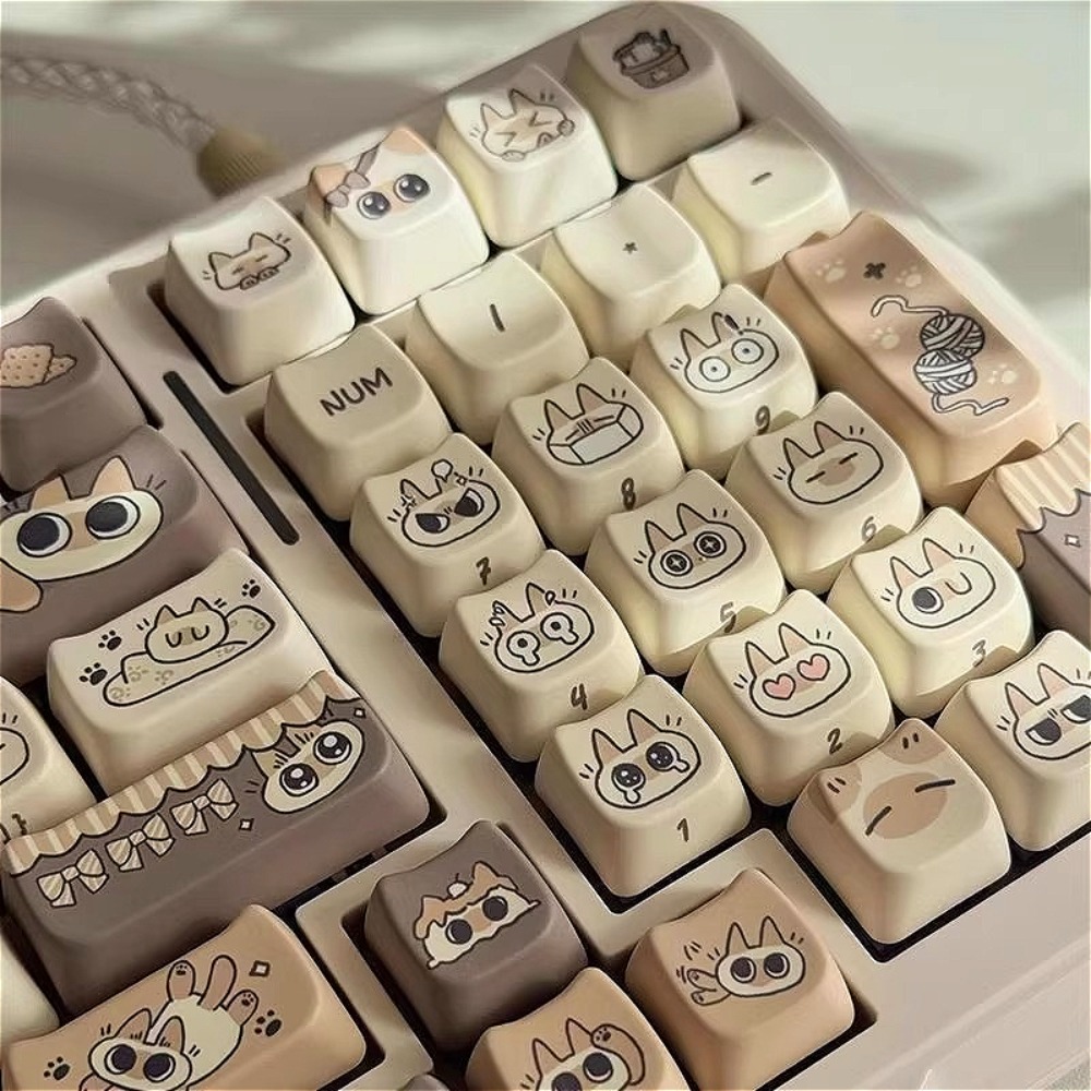 Cute Cat Keycap MAO Profile PB - Gaming Keyboard Tkl recension och pris