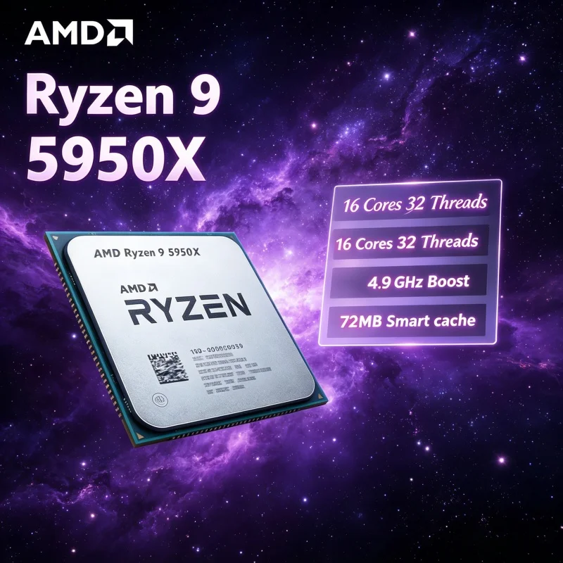 AMD Ryzen 9 5950X 64MB Large C - Amd Cpu Ryzen 9 recension och pris