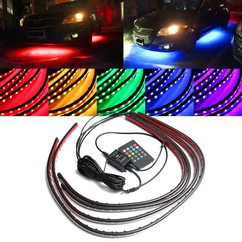 4x Waterproof RGB 5050 SMD Fle - Rgb Underglow Strip recension och pris