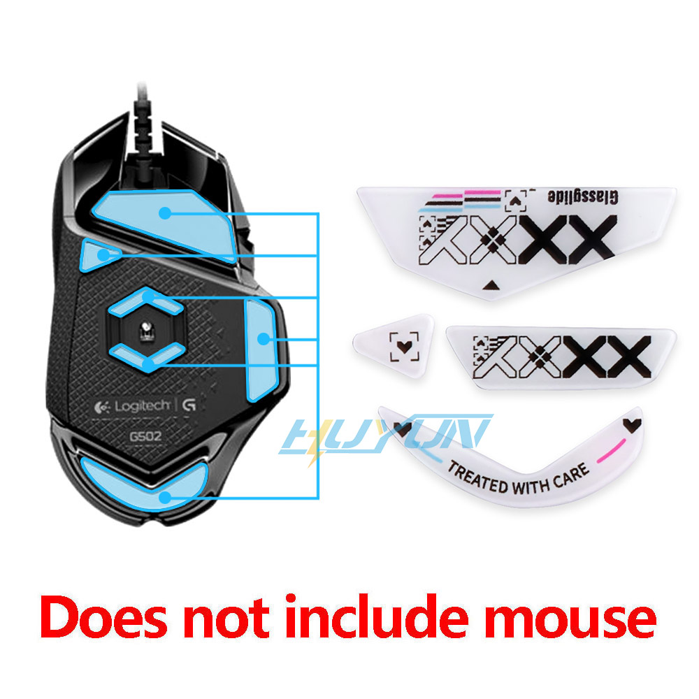 Tempered glass foot pads are s - Logitech Mouse G502 recension och pris