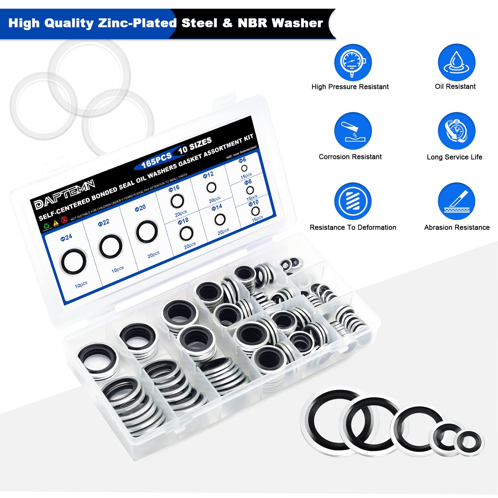 Metric Zinc-Plated Steel Self- - Gasket Mount Kit recension och pris