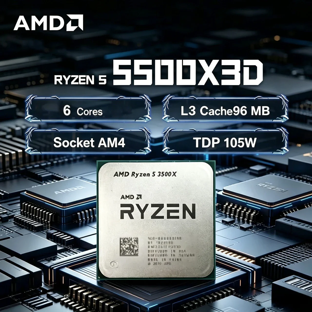 AMD Ryzen 5 5500X3D R5 5500X3D - Amd Cpu Ryzen 5 recension och pris