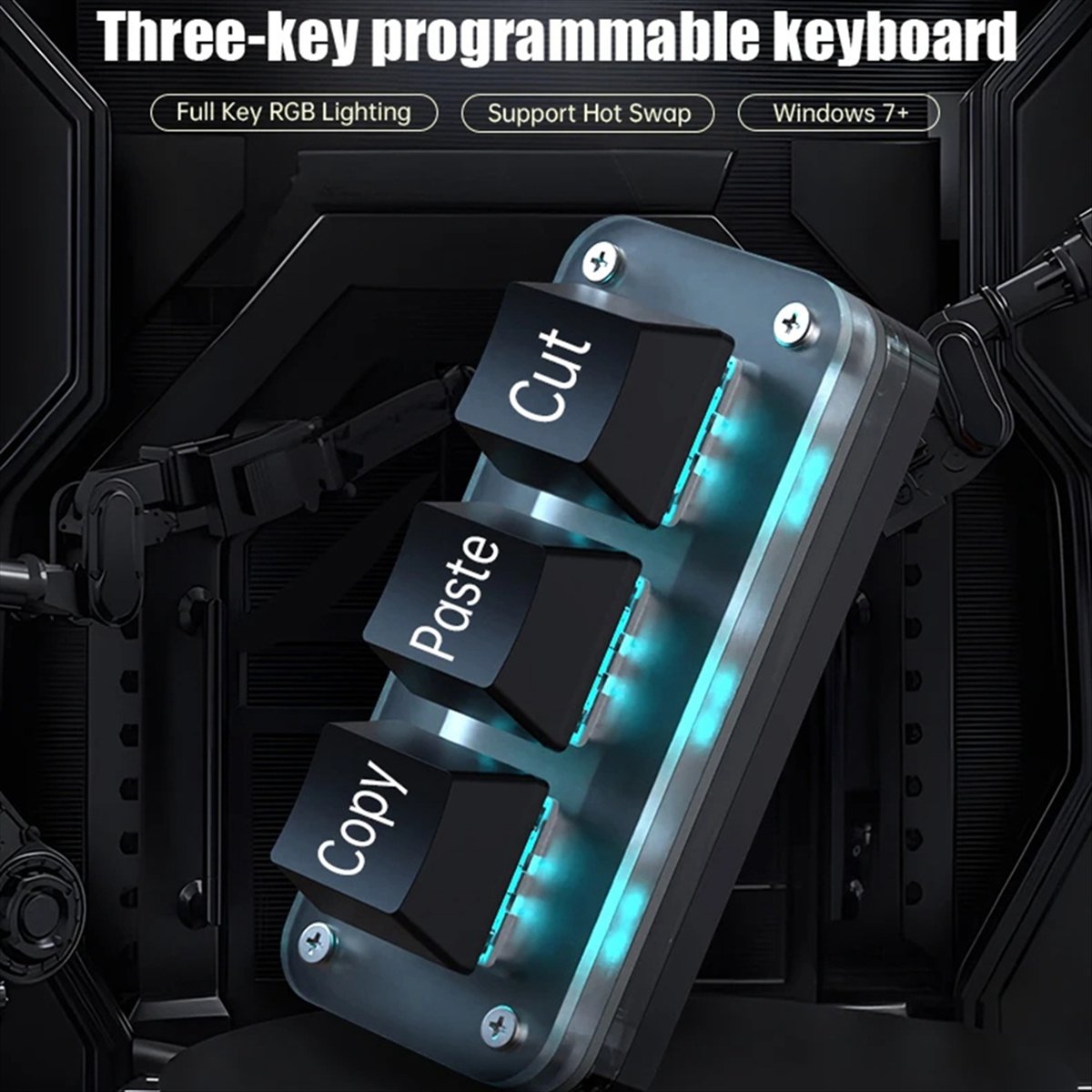 doyou 3 Keys Macro Programming - Keyboard Gaming Black recension och pris