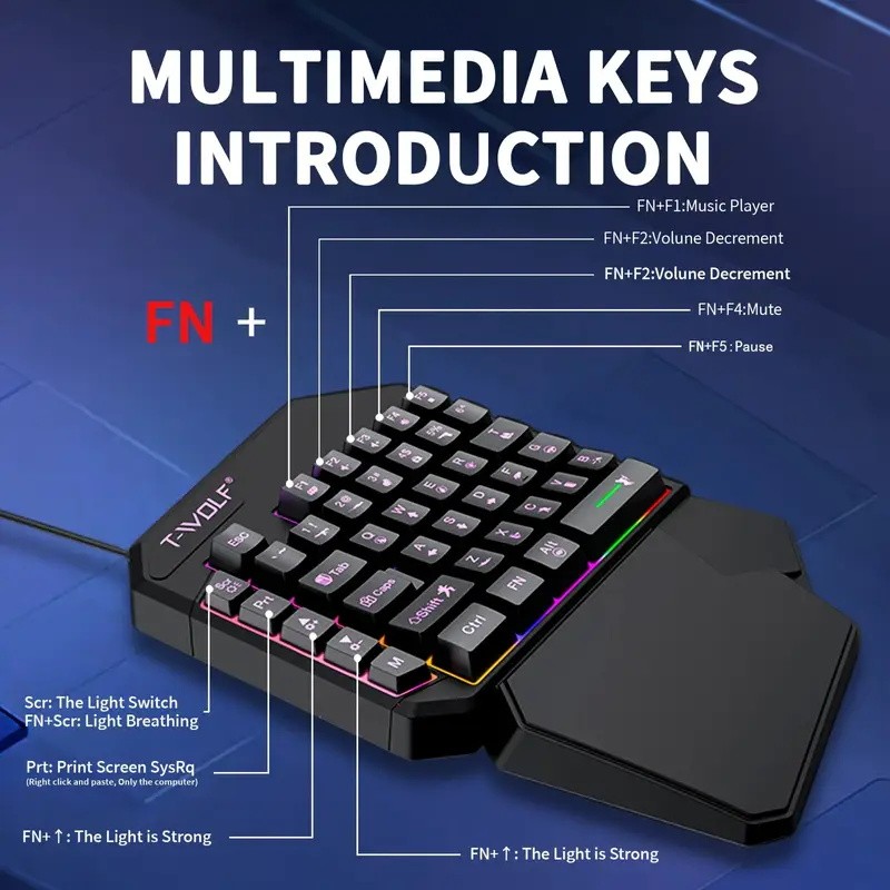 FocusOnPC TF900 2-in-1 Mobile  - Gaming Keyboard Mini Mechanical recension och pris