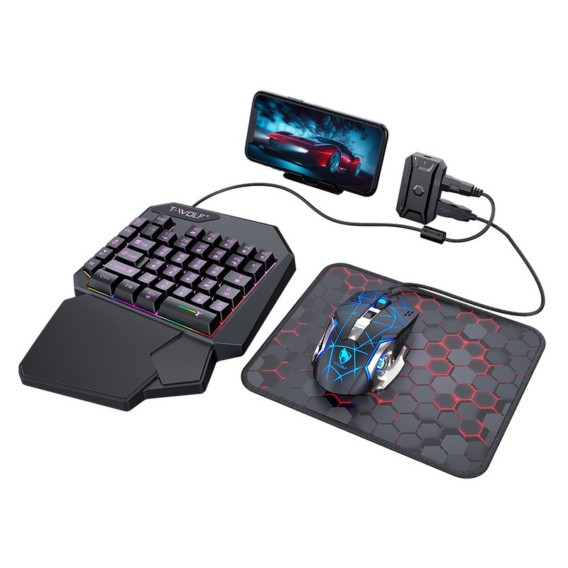 T-Wolf Tf950 5 In 1 One Handed - Gaming Keyboard And Mouse For Xbox recension och pris
