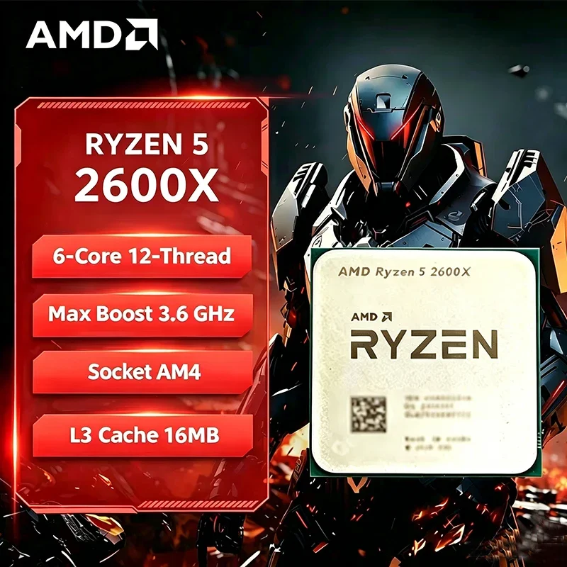 AMD Ryzen 5 R5 2600X CPU 6-Cor - Amd Cpu Ryzen 5 recension och pris