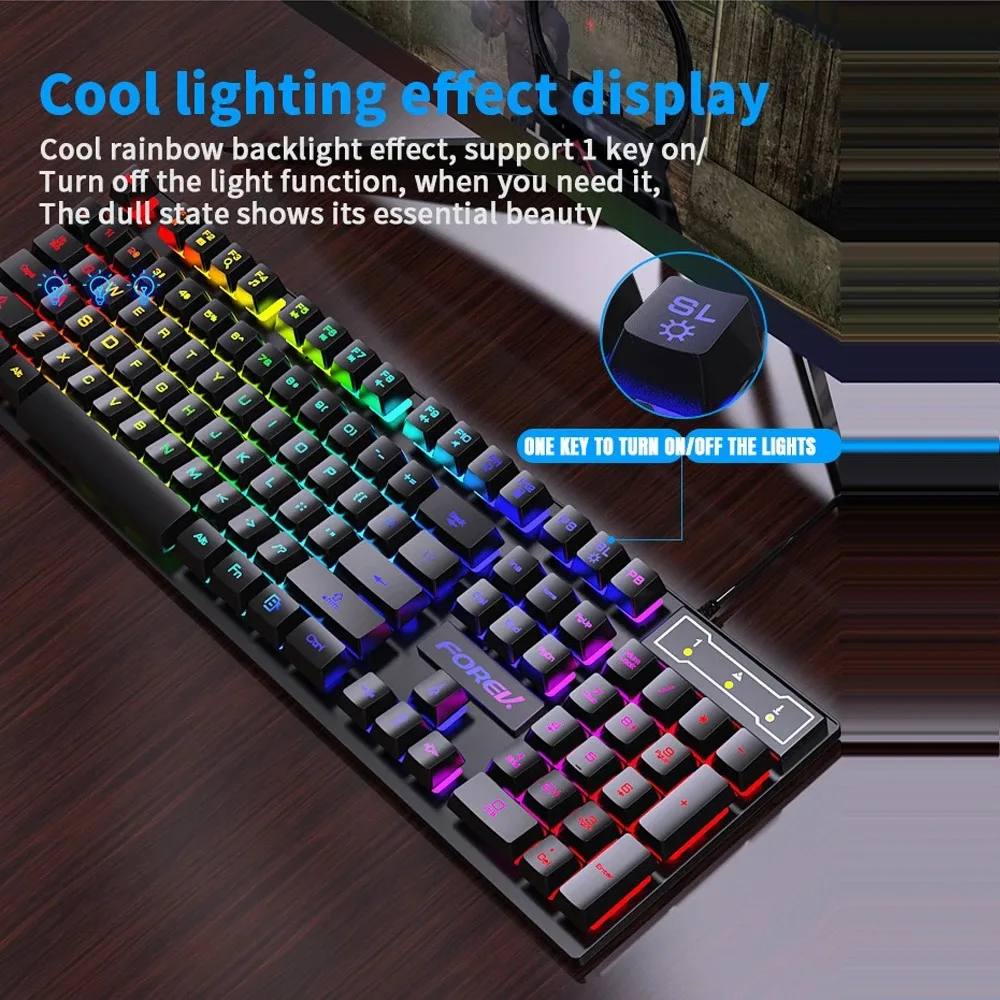 104 Key Backlit Mechanical Key - Gaming Keyboard And Mouse For Xbox recension och pris
