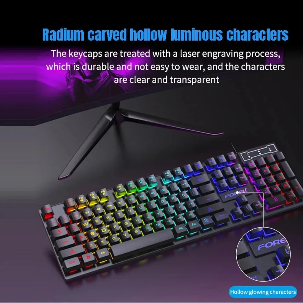 104 Key Backlit Mechanical Key - Gaming Keyboard And Mouse For Xbox recension och pris
