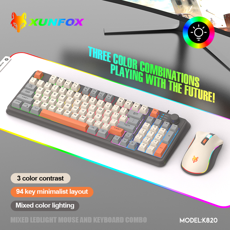 K820 USB Wired Game Keyboard M - Gaming Keyboard And Mouse For Xbox recension och pris