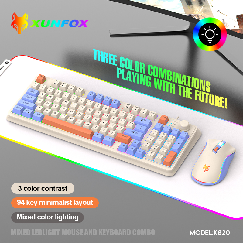 K820 USB Wired Game Keyboard M - Gaming Keyboard And Mouse For Xbox recension och pris