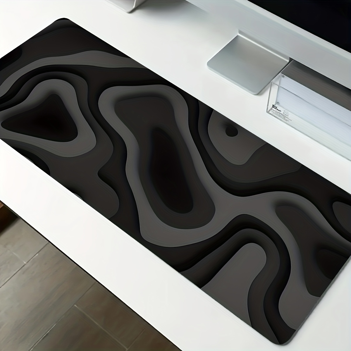 Black Gray Swirl Design Large  - Gaming Keyboard Brand recension och pris