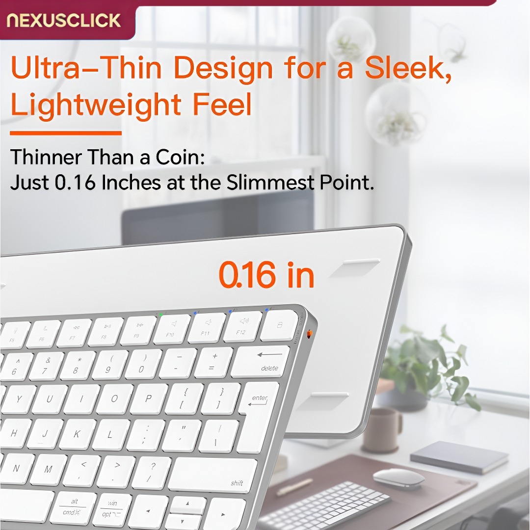 NexusClick Ultra Slim Wireless - Gaming Keyboard That Is Quiet recension och pris