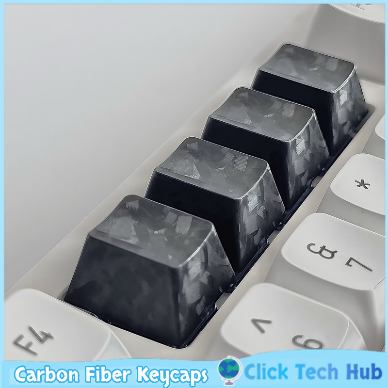 Black Carbon Fiber Keycaps 1pc - Keyboard Gaming Black recension och pris