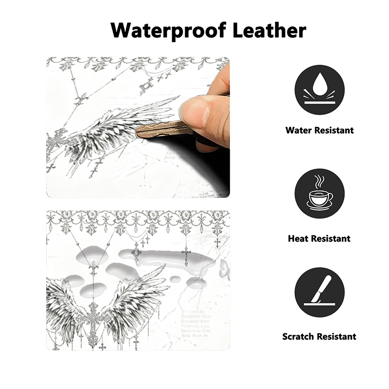 Leather Mousepad Black White A - Gaming Keyboard And Mouse recension och pris