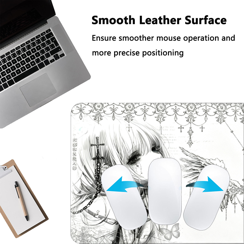 Leather Mousepad Black White A - Gaming Keyboard And Mouse recension och pris