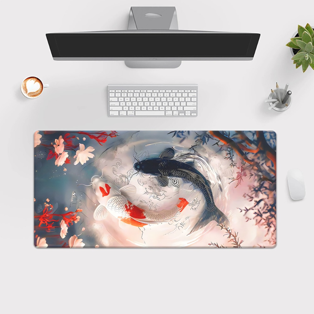 Brand Koi Fish HD Printed Desk - Gaming Keyboard Brand recension och pris