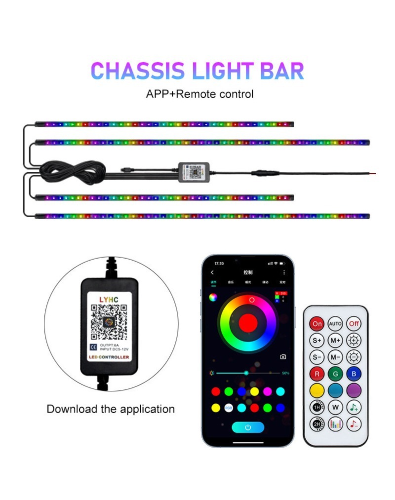 4in1 Car Flexible Underglow St - Rgb Underglow Strip recension och pris