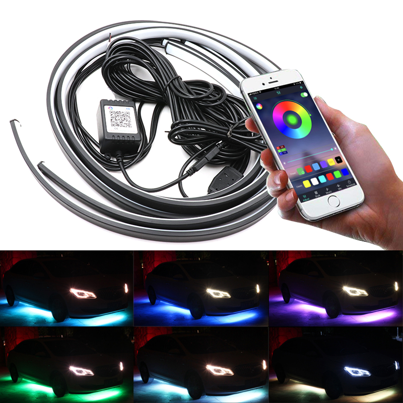 Niscarda 4PCS 12V IP65 App Con - Rgb Underglow Strip recension och pris