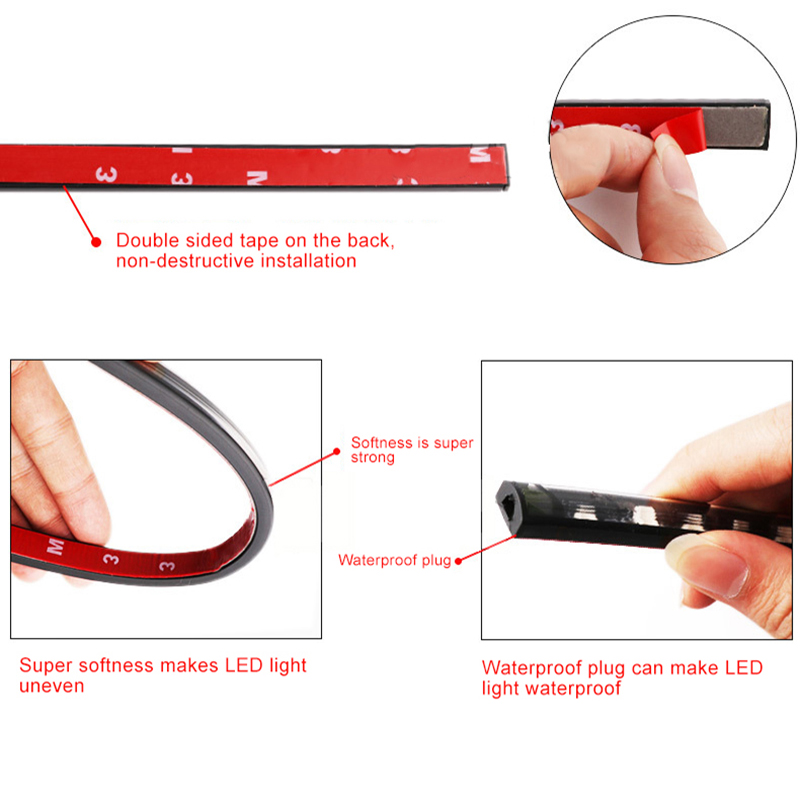 Niscarda 4PCS 12V IP65 App Con - Rgb Underglow Strip recension och pris