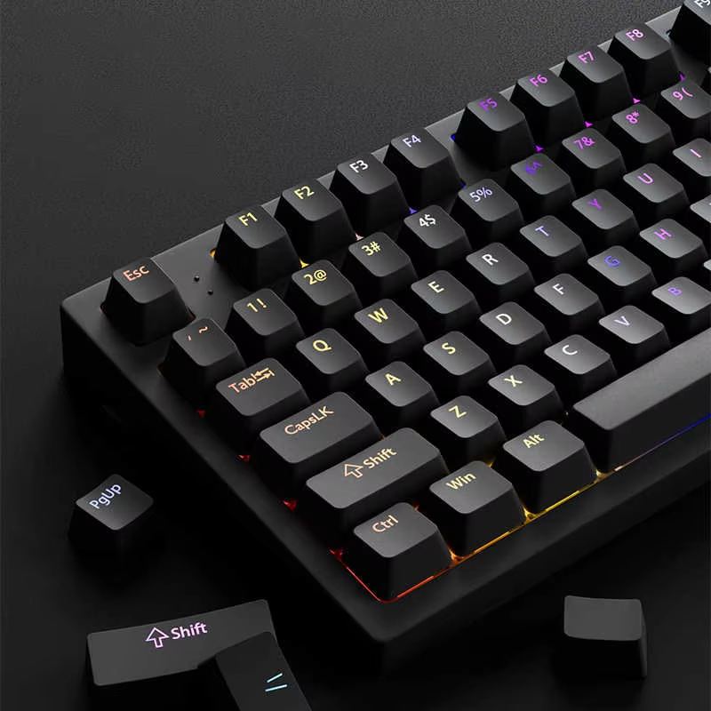 130+ Keys Black Custom Double  - Keyboard Gaming Black recension och pris